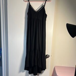 Braided Strap High Low Hem Dress